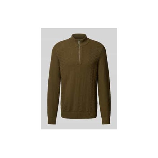 Sweter z dzianiny z żywej wełny model ‘DIAMOND ALBANY’ ze sklepu Peek&Cloppenburg  w kategorii Swetry męskie - zdjęcie 176309287