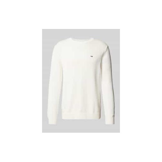 Sweter z dzianiny z wyhaftowanym logo ze sklepu Peek&Cloppenburg  w kategorii Swetry męskie - zdjęcie 176310858