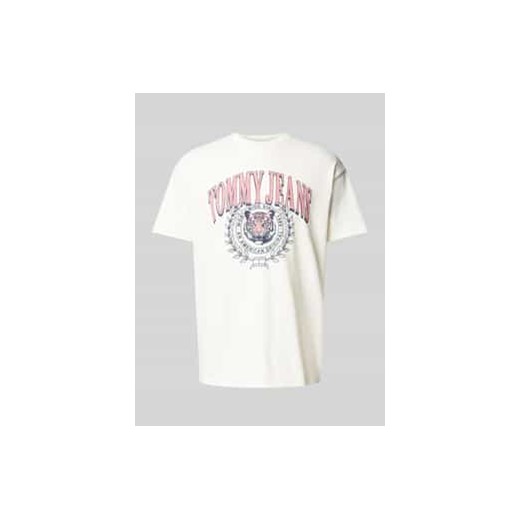T-shirt z bawełny z nadrukiem z motywem model ‘VARSITY TIGER’ ze sklepu Peek&Cloppenburg  w kategorii T-shirty męskie - zdjęcie 176310869