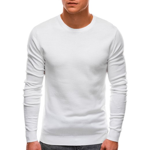 Sweter męski - biały V5 EM-SWBS-0100 ze sklepu Edoti w kategorii Swetry męskie - zdjęcie 176311665