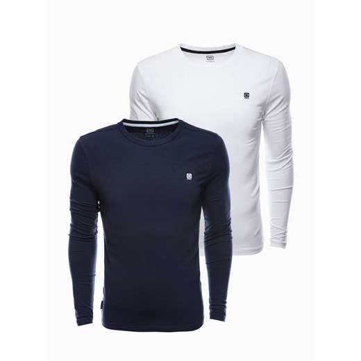 Zestaw longsleeve męski z elastanem - MIX 2-pak V1 Z40 ze sklepu ombre w kategorii T-shirty męskie - zdjęcie 176313365