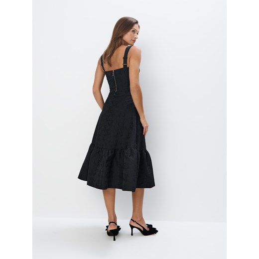 Mohito - Żakardowa spódnica midi - czarny Mohito 38 Mohito