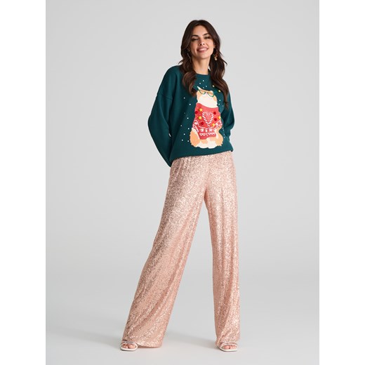 Sinsay - Bluza świąteczna - zielony Sinsay M Sinsay