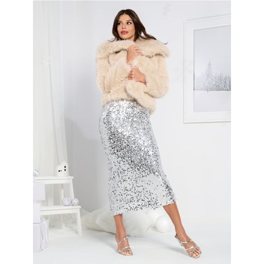 Sinsay - Spódnica midi - srebrny Sinsay XXS Sinsay