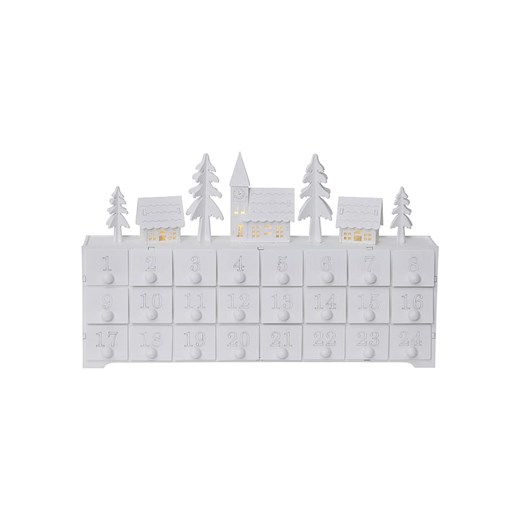 STAR Trading Kalendarz adwentowy LED &quot;Yuletide&quot; w kolorze białym - 37 x 21 x 6 cm ze sklepu Limango Polska w kategorii Dekoracje - zdjęcie 176315795