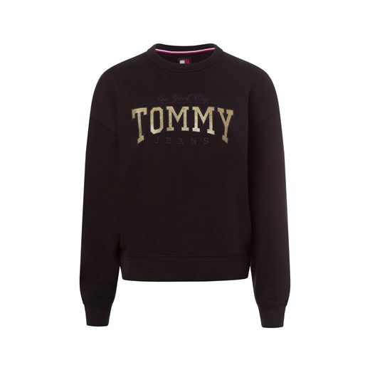 Tommy Jeans Bluza damska Kobiety czarny jednolity ze sklepu vangraaf w kategorii Bluzy damskie - zdjęcie 176316346