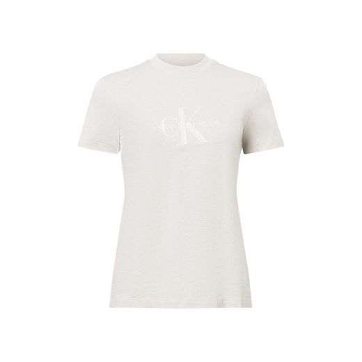 Calvin Klein Jeans Koszulka damska Kobiety Bawełna écru jednolity ze sklepu vangraaf w kategorii Bluzki damskie - zdjęcie 176316375