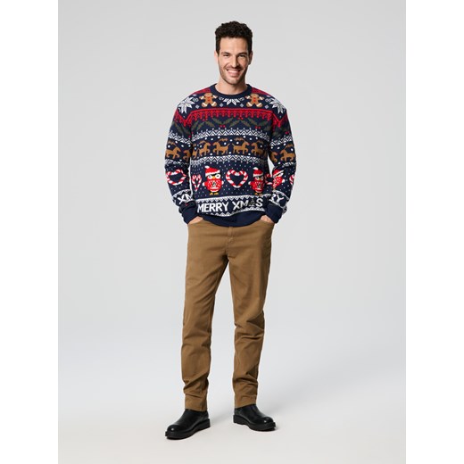 Sweter męski Sinsay w abstrakcyjne wzory 