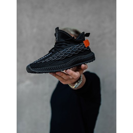 Męskie lekkie buty sneakersy sznurowane - czarne V3 OM-FOKS-0141 43 promocja ombre
