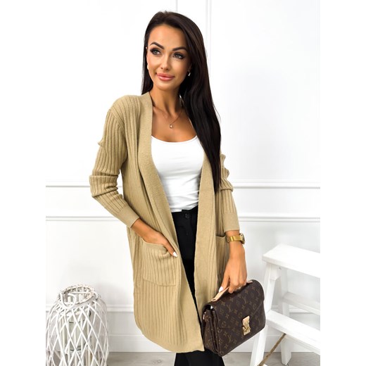 Sweter damski Modnakiecka.pl z dekoltem w serek casual 