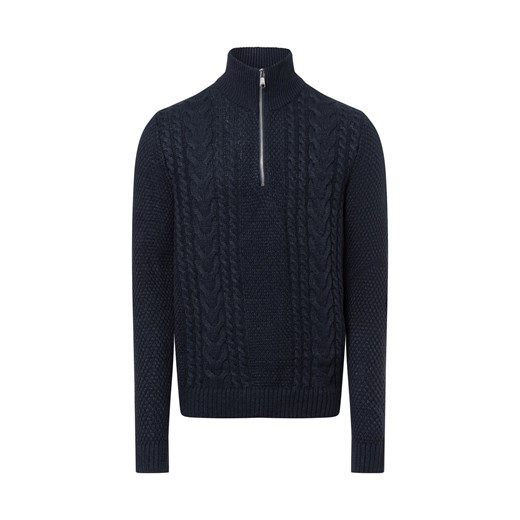 Jack & Jones Męski sweter - JJCraig Mężczyźni Sztuczne włókno granatowy Jack & Jones M okazja vangraaf