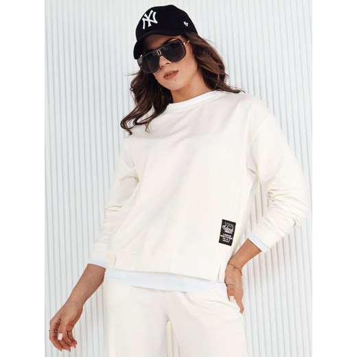 Bluza damska BASOL ecru Dstreet BY1253 ze sklepu DSTREET.PL w kategorii Bluzy damskie - zdjęcie 176328277