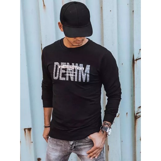 Bluza męska z nadrukiem czarna Dstreet BX5359 ze sklepu DSTREET.PL w kategorii Bluzy męskie - zdjęcie 176328385