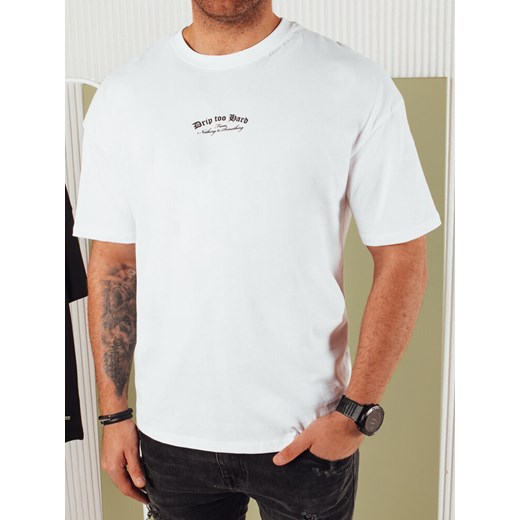 Koszulka męska z nadrukiem biała Dstreet RX5434 ze sklepu DSTREET.PL w kategorii T-shirty męskie - zdjęcie 176328628
