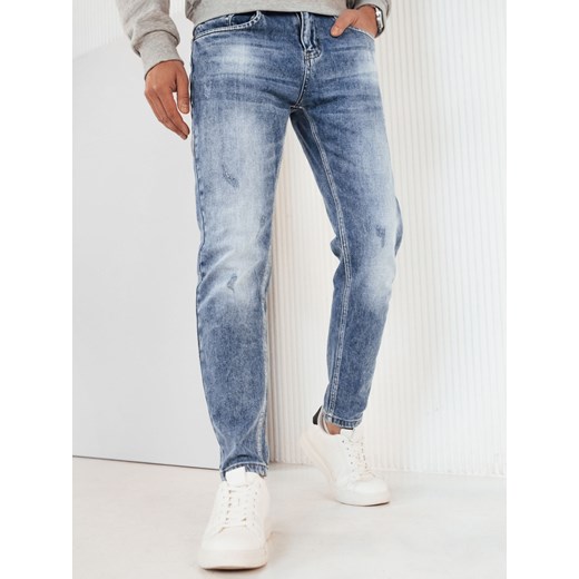 Spodnie męskie jeansowe niebieskie Dstreet UX4187 ze sklepu DSTREET.PL w kategorii Jeansy męskie - zdjęcie 176328709