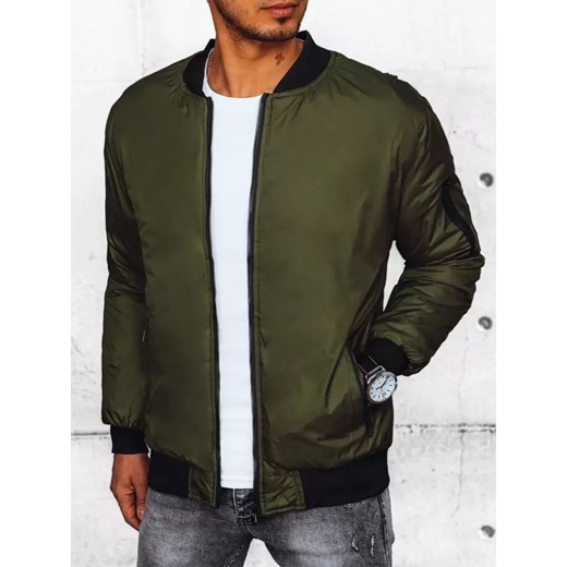 Kurtka męska bomber jacket zielona Dstreet TX4425 ze sklepu DSTREET.PL w kategorii Kurtki męskie - zdjęcie 176328719