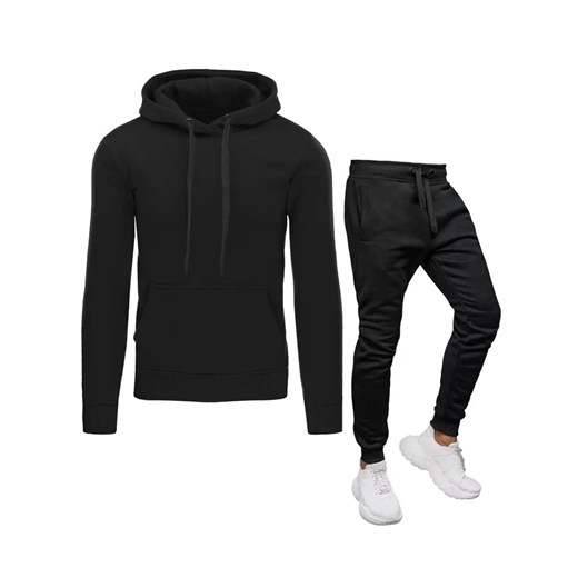 Dres męski czarny Dstreet AX0383z ze sklepu DSTREET.PL w kategorii Dresy męskie - zdjęcie 176328808
