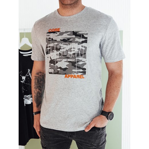 Koszulka męska z nadrukiem szara Dstreet RX5455 ze sklepu DSTREET.PL w kategorii T-shirty męskie - zdjęcie 176328875