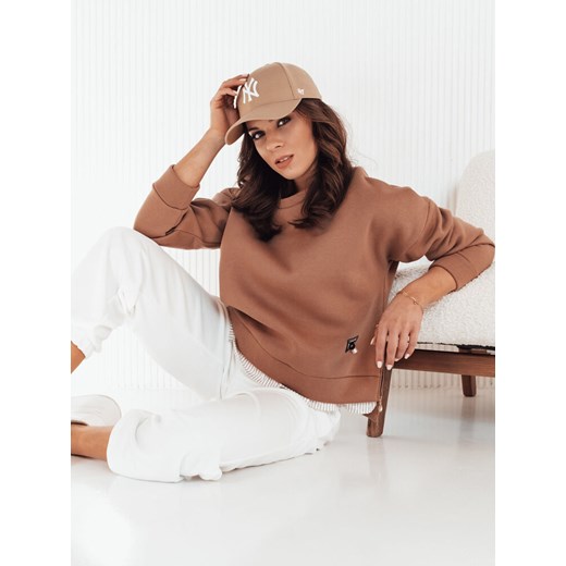 Bluza damska BIFAL kamelowa Dstreet BY1256 ze sklepu DSTREET.PL w kategorii Bluzy damskie - zdjęcie 176328987