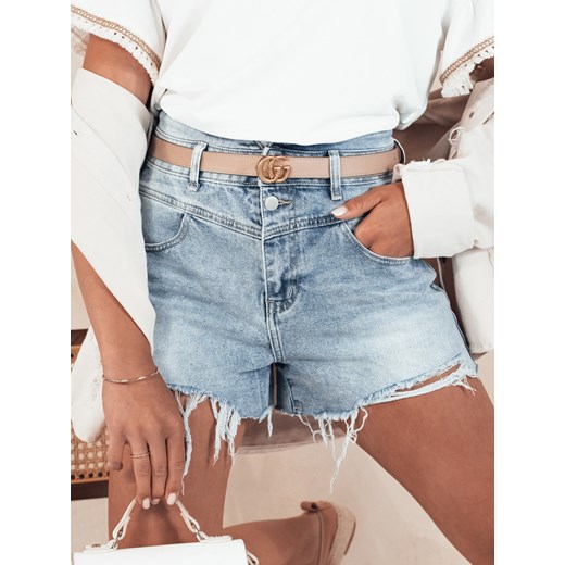 Szorty jeansowe damskie HOTSHORT niebieskie Dstreet SY0366 ze sklepu DSTREET.PL w kategorii Szorty - zdjęcie 176329546