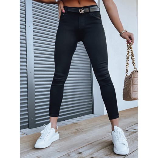 Spodnie damskie jeansowe ARLET czarne Dstreet UY1292 ze sklepu DSTREET.PL w kategorii Jeansy damskie - zdjęcie 176329548