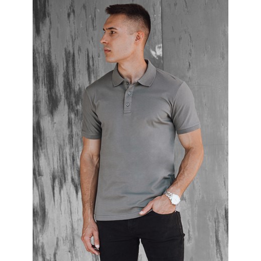 Koszulka męska polo grafitowa Dstreet PX0599 ze sklepu DSTREET.PL w kategorii T-shirty męskie - zdjęcie 176329568