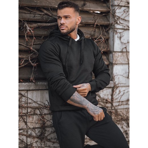 Dres męski czarny Dstreet AX0736 ze sklepu DSTREET.PL w kategorii Dresy męskie - zdjęcie 176329629