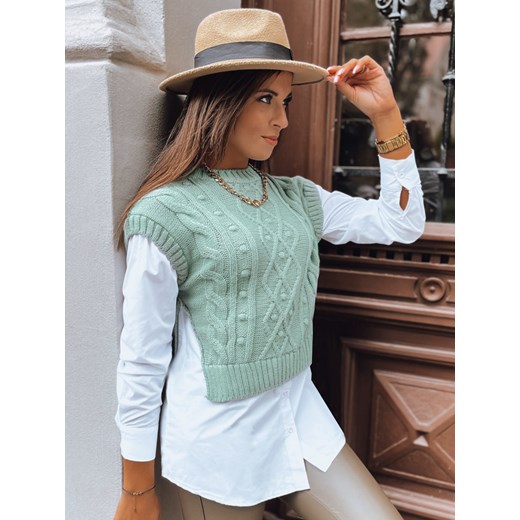 Sweter damski CELESTIA miętowy Dstreet MY2218 ze sklepu DSTREET.PL w kategorii Swetry damskie - zdjęcie 176329755
