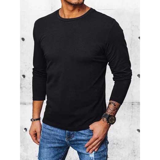 Longsleeve męski czarny Dstreet LX0559 ze sklepu DSTREET.PL w kategorii T-shirty męskie - zdjęcie 176329849