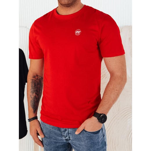 Koszulka męska z nadrukiem czerwona Dstreet RX5444 ze sklepu DSTREET.PL w kategorii T-shirty męskie - zdjęcie 176330315