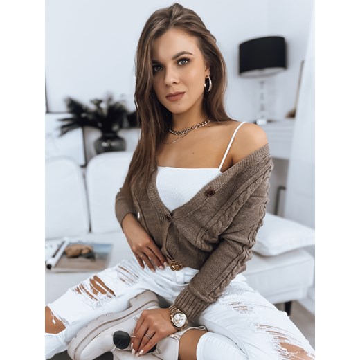 Sweter damski MELANIA czekoladowy Dstreet MY1653 ze sklepu DSTREET.PL w kategorii Swetry damskie - zdjęcie 176330329