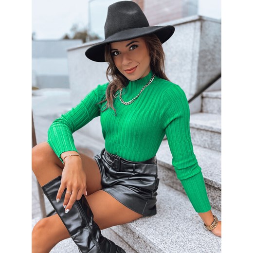 Sweter damski golf OASIS zielony Dstreet MY2248 ze sklepu DSTREET.PL w kategorii Swetry damskie - zdjęcie 176330345