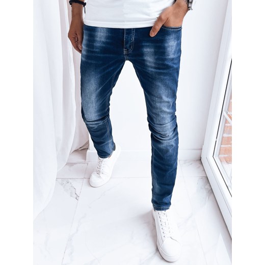 Spodnie męskie jeansowe niebieskie Dstreet UX3990 ze sklepu DSTREET.PL w kategorii Jeansy męskie - zdjęcie 176330399