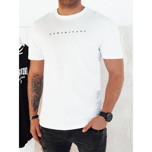 Koszulka męska z nadrukiem biała Dstreet RX5475 ze sklepu DSTREET.PL w kategorii T-shirty męskie - zdjęcie 176330727