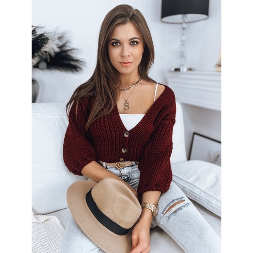 Sweter damski NUTI bordowy Dstreet MY1674 Dstreet Uniwersalny promocja DSTREET.PL