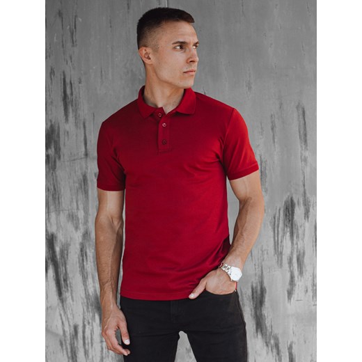 Koszulka męska polo bordowa Dstreet PX0607 ze sklepu DSTREET.PL w kategorii T-shirty męskie - zdjęcie 176331248