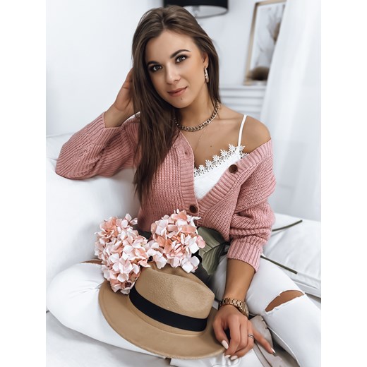 Sweter damski MINSTRAL różowy Dstreet MY1617 ze sklepu DSTREET.PL w kategorii Swetry damskie - zdjęcie 176331499