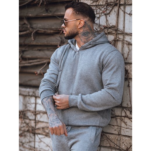 Bluza męska rozpinana antracytowa Dstreet BX2196z ze sklepu DSTREET.PL w kategorii Bluzy męskie - zdjęcie 176331587
