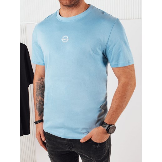Koszulka męska z nadrukiem błękitna Dstreet RX5459 ze sklepu DSTREET.PL w kategorii T-shirty męskie - zdjęcie 176331759