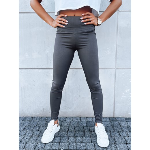 Legginsy damskie LOOK ME szare Dstreet UY1619 ze sklepu DSTREET.PL w kategorii Spodnie damskie - zdjęcie 176331787