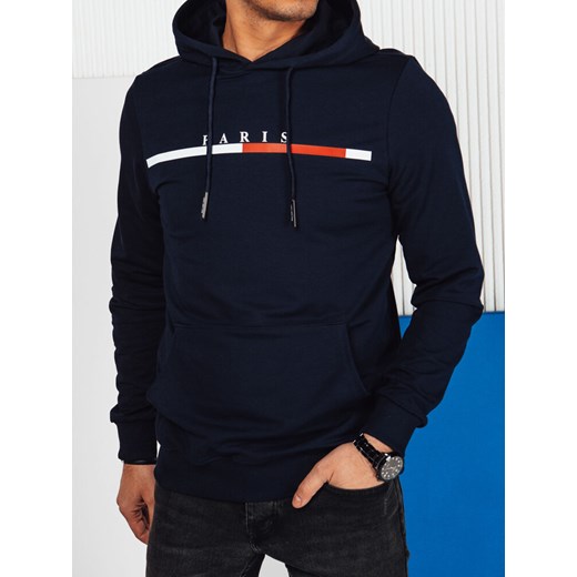 Bluza męska z nadrukiem granatowa Dstreet BX5730 ze sklepu DSTREET.PL w kategorii Bluzy męskie - zdjęcie 176331828
