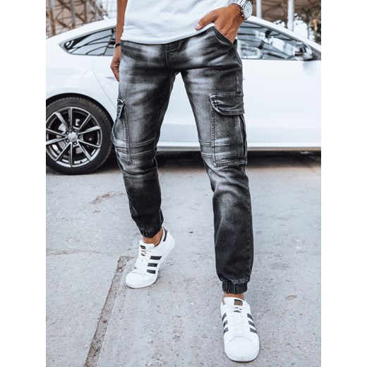 Spodnie męskie jeansowe joggery czarne Dstreet UX4040 ze sklepu DSTREET.PL w kategorii Spodnie męskie - zdjęcie 176331869
