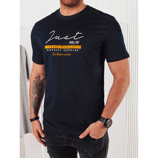 Koszulka męska z nadrukiem granatowa Dstreet RX5425 ze sklepu DSTREET.PL w kategorii T-shirty męskie - zdjęcie 176331975