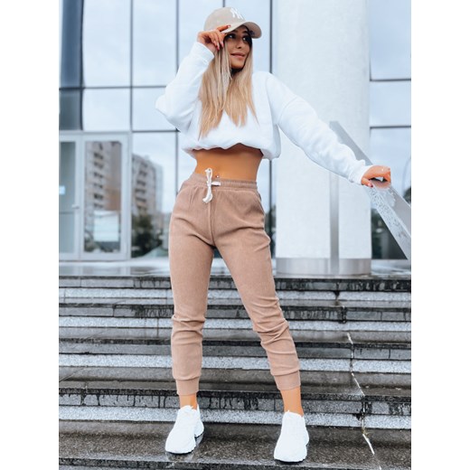 Spodnie sztruksowe damskie MARIE kamelowe Dstreet UY1575 ze sklepu DSTREET.PL w kategorii Spodnie damskie - zdjęcie 176332059