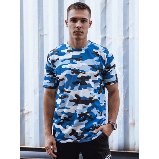 Koszulka męska moro indygo Dstreet RX5593 ze sklepu DSTREET.PL w kategorii T-shirty męskie - zdjęcie 176332488