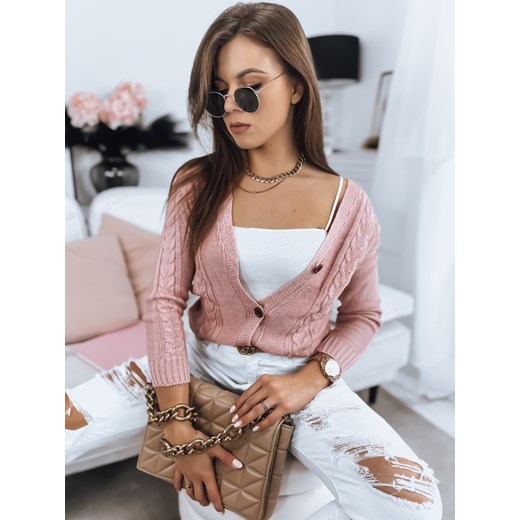 Sweter damski MELANIA różowy Dstreet MY1652 ze sklepu DSTREET.PL w kategorii Swetry damskie - zdjęcie 176332698
