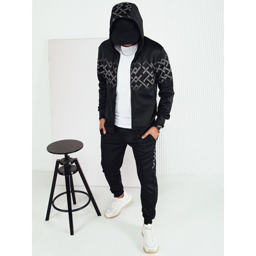 Dres męski czarny Dstreet AX0769 ze sklepu DSTREET.PL w kategorii Dresy męskie - zdjęcie 176332859