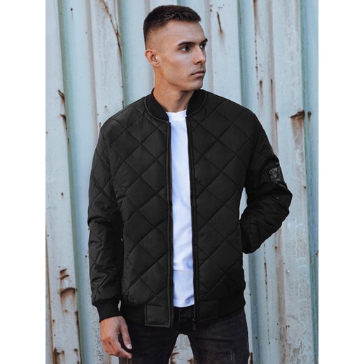 Kurtka męska pikowana bomber jacket czarna TX4847 ze sklepu DSTREET.PL w kategorii Kurtki męskie - zdjęcie 176333165