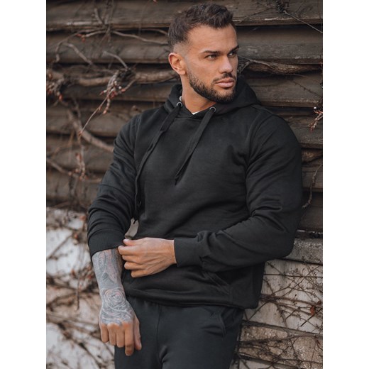 Bluza męska z kapturem czarna Dstreet BX2028z ze sklepu DSTREET.PL w kategorii Bluzy męskie - zdjęcie 176333358