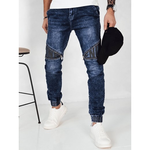 Spodnie męskie jeansowe niebieskie Dstreet UX4135 ze sklepu DSTREET.PL w kategorii Jeansy męskie - zdjęcie 176333679